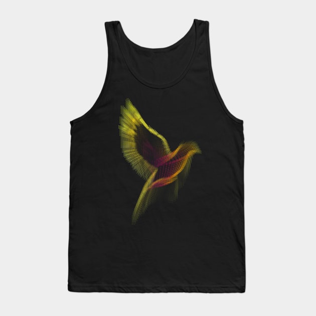 Brilliant Bird Abstract Wildlife Tank Top by donovanh